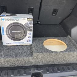 Single 10 Soundstream Shallow Subwoofer And Sealed 10" Subwoofer Box  04-08 F150 Extended Or Crew Cab 