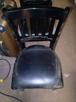 Vintage solid wood black chairs