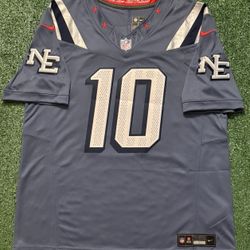 Drake Maye New England Patriots 2025 Rivalries Collection Limited Jersey - Storm Blue