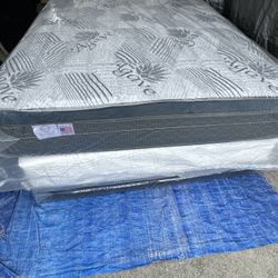 🔥 Brand New Mattresses For Sale 🔥 Queen Size Mattress Pillow Top 12” All Sizes Available. Same Day Delivery