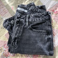 PacSun Black Mom Jeans Size 24 High Rise Vintage Wash Denim