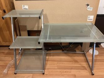 Glass & Metal Desk 