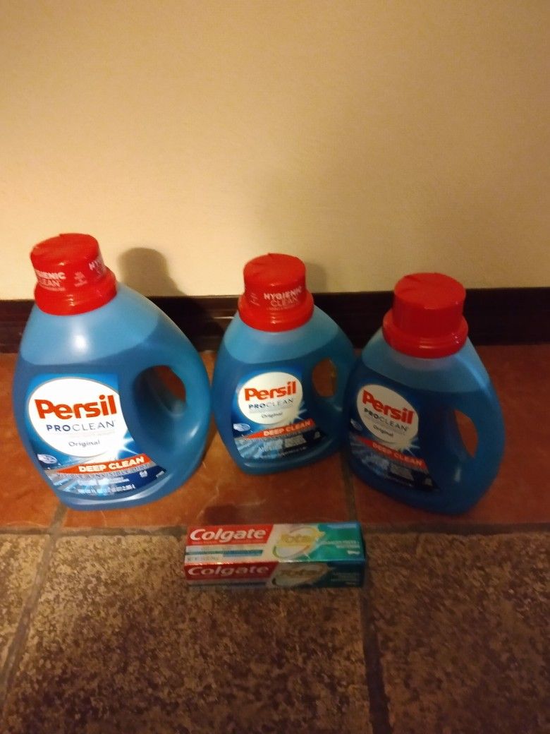 One Persil 100 Oz .  2 Persil 40 Oz. Colgate Total Pick Up 35 Ave And Glendale Price Firm Español También