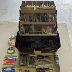 Loaded saltwater tackle box