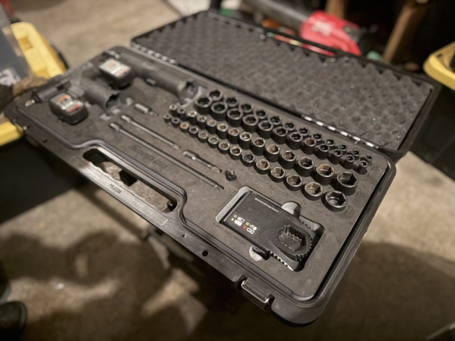 Snap On 62 Pc 3/8” Dr Cordless Impact To Go Foam Set Grey