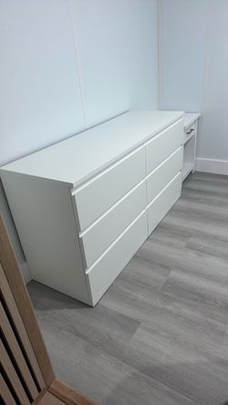 IKEA STORKLINTA 6-Drawer Dresser + 2 Nightstands