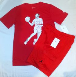 Jordan Boys Youth 2pc Cargo Short Set & Tee - Large 