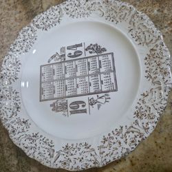 Vintage 1906 Calendar Collector Plate