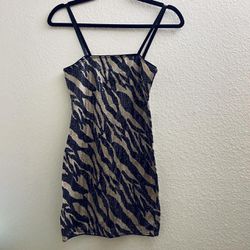 Women’s Sequined Zebra Mini Dress 