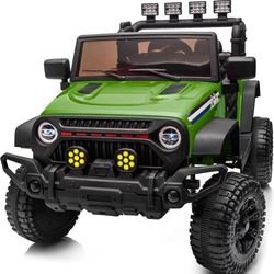 24V Kids Ride on Car, Kids Electric Vehicles Car Ride on Toy Truck for Toddlers 3-5 w/Remote Control, 400W Motor - Green