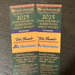 2 Scarborough Renaissance Festival Tickets