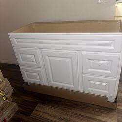 Glacier Bay Hampton 48Inch Bath Vanity Cabinet Without Top In White