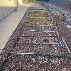 24 Landscape Rakes For Sale $25 a Piece Or $450 For Them All