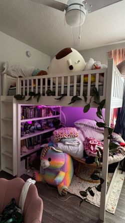 Loft white bed