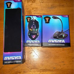 Bugha Gaming Microphone, Mouse & Mousepad