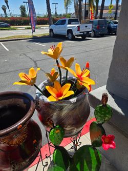 Flor orquidia decoracion metal( $ 65