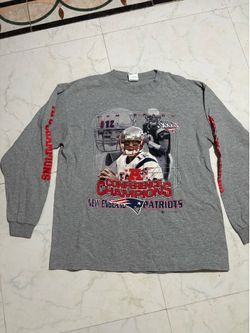 Tom Brady Patriots Vintage graphic NFL Long Sleeve Delta t-shirt Large