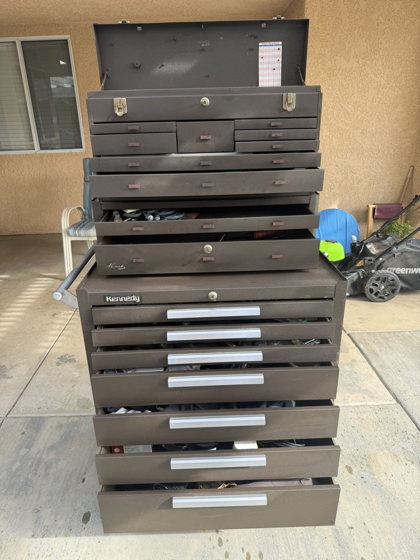 Kennedy Tool Box Roll Away And Tools