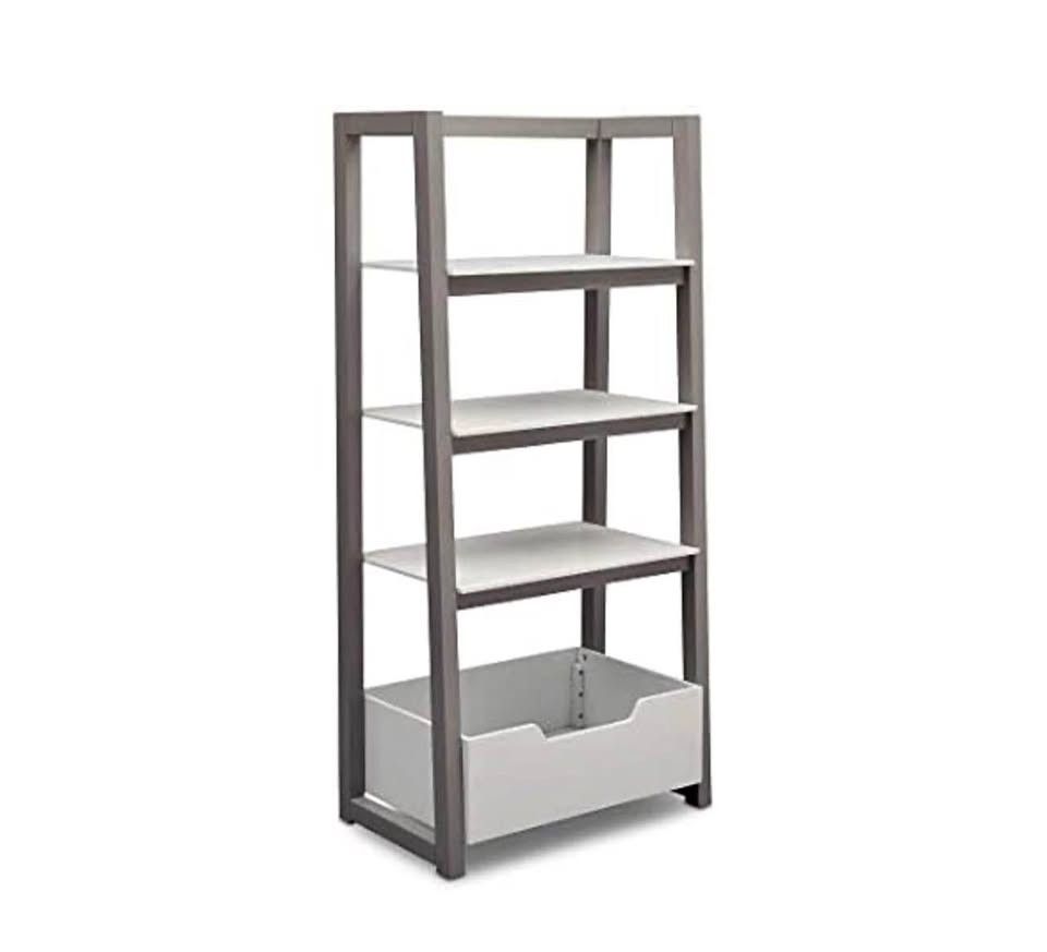 Delta Children Ladder Shelf, White/Grey 