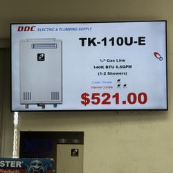 Tankless Water Heater Takagi TK-110U-E Last 20 Unit!