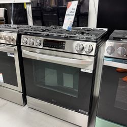 30 Inch LG Slide In Gas Range - Brand New, 1 Year Manufacturers Warranty