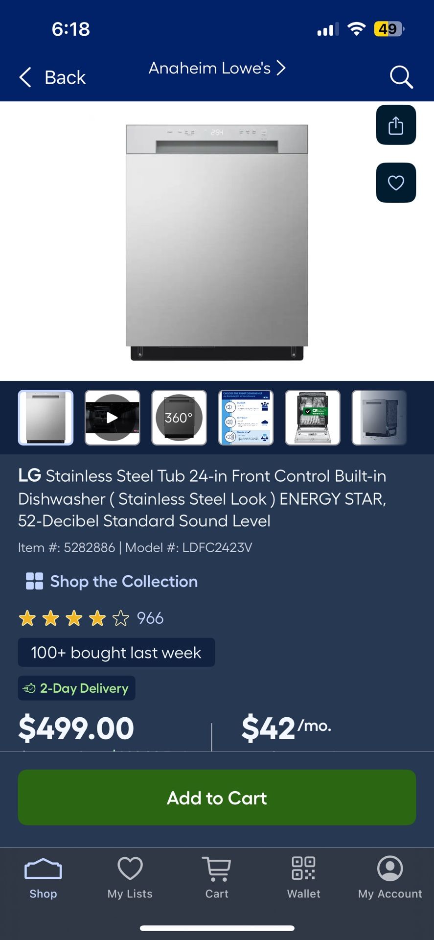 LG Dishwasher And LG Microwave