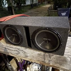 Two 1000Watt Kenwood 12” Subwoofers in MDF slot Ported Enclosure $100 FIRM and FINAL $100