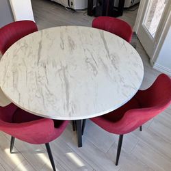 Modern Round Dinning Set — 5