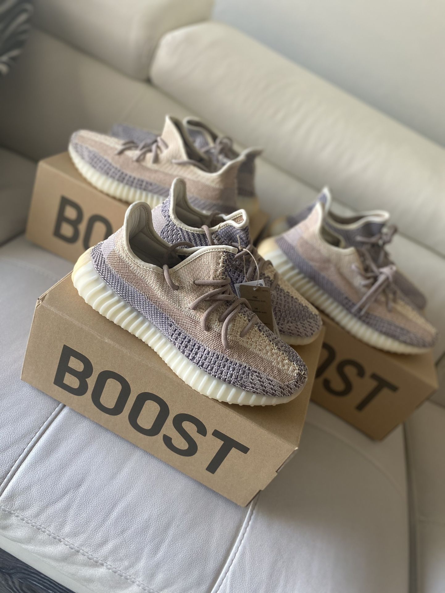 Adidas Yeezy 350 V2 Sneakers (Ash Pearl) - Brand New