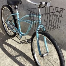 URBAN FIRMSTRONG BEACH CRUISER BIKE With Basket 