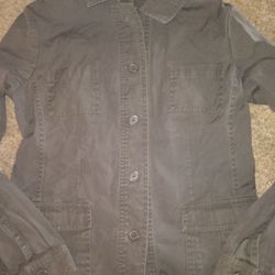 Womens Old Navy Army Green Jacket Size Large