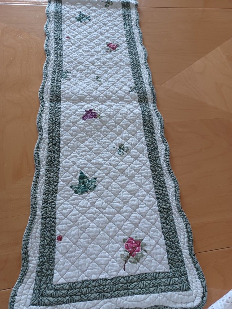 Isabella's Journey Quilted Table Runner 69x 12