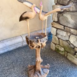 Real Wooden Birds Nest Sculpture MADE IN RUSSIA