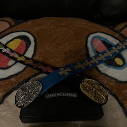 Blue chrome heart belt 