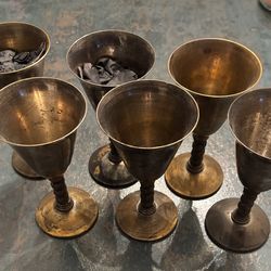 6- Silver goblets