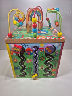 ALEX Jr. Discover My Busy Town Wooden Activity Cube