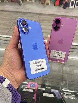 Blue iPhone 16, cash OR $50 down