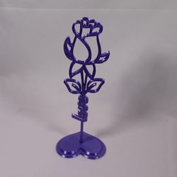 3D Printed Rose Sculpture – Modern Floral Decor, Valentine’s Day Gift, Romantic Home Accent 