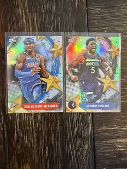 Shai Gilgeous Alexander And Anthony Edwards Cards
