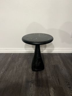 CB2 Black Marble Side Table