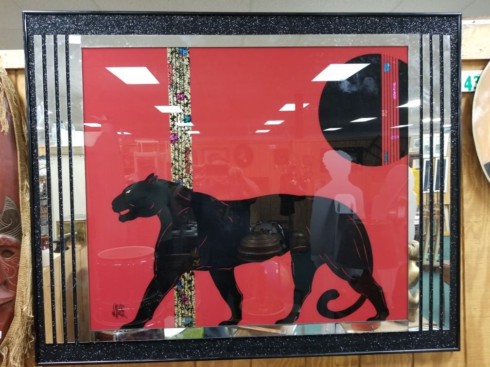 est 5ft by 5ft Blank Panther Glass Picture
