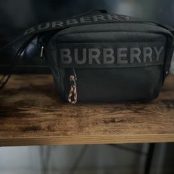 Burberry Nylon Logo Crossbody Black