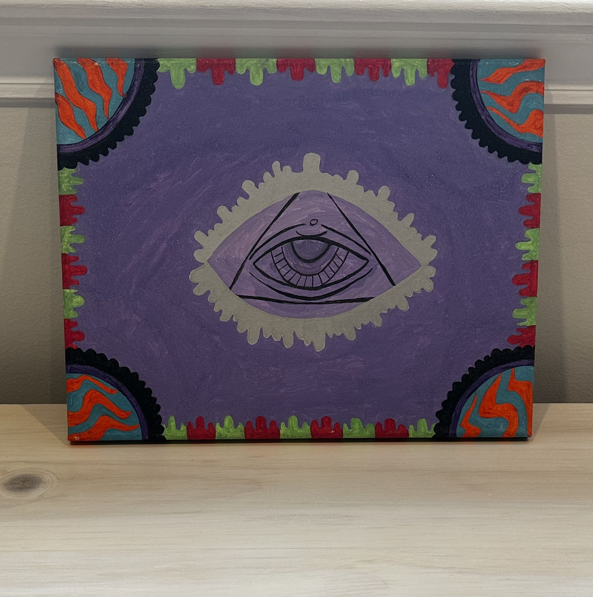 Third Eye 11”x14” Colorful Painting