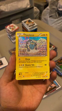 Thundurus #050 Legendary Treasures Holofoil Heavily Played Pokémon Card
