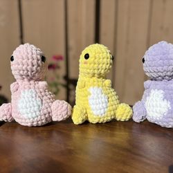 Chubby Dinos 🦖 In Various Colors Handmade 🧶 Crochet 🧶 Plushies 