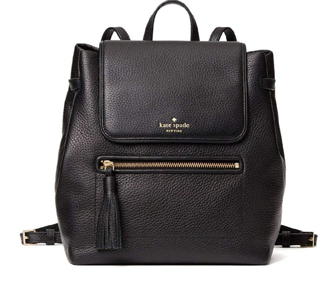 Kate spade backpack -all black genuine Leather