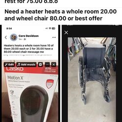 Wheel Chair Rolls Easy And Foot Rest