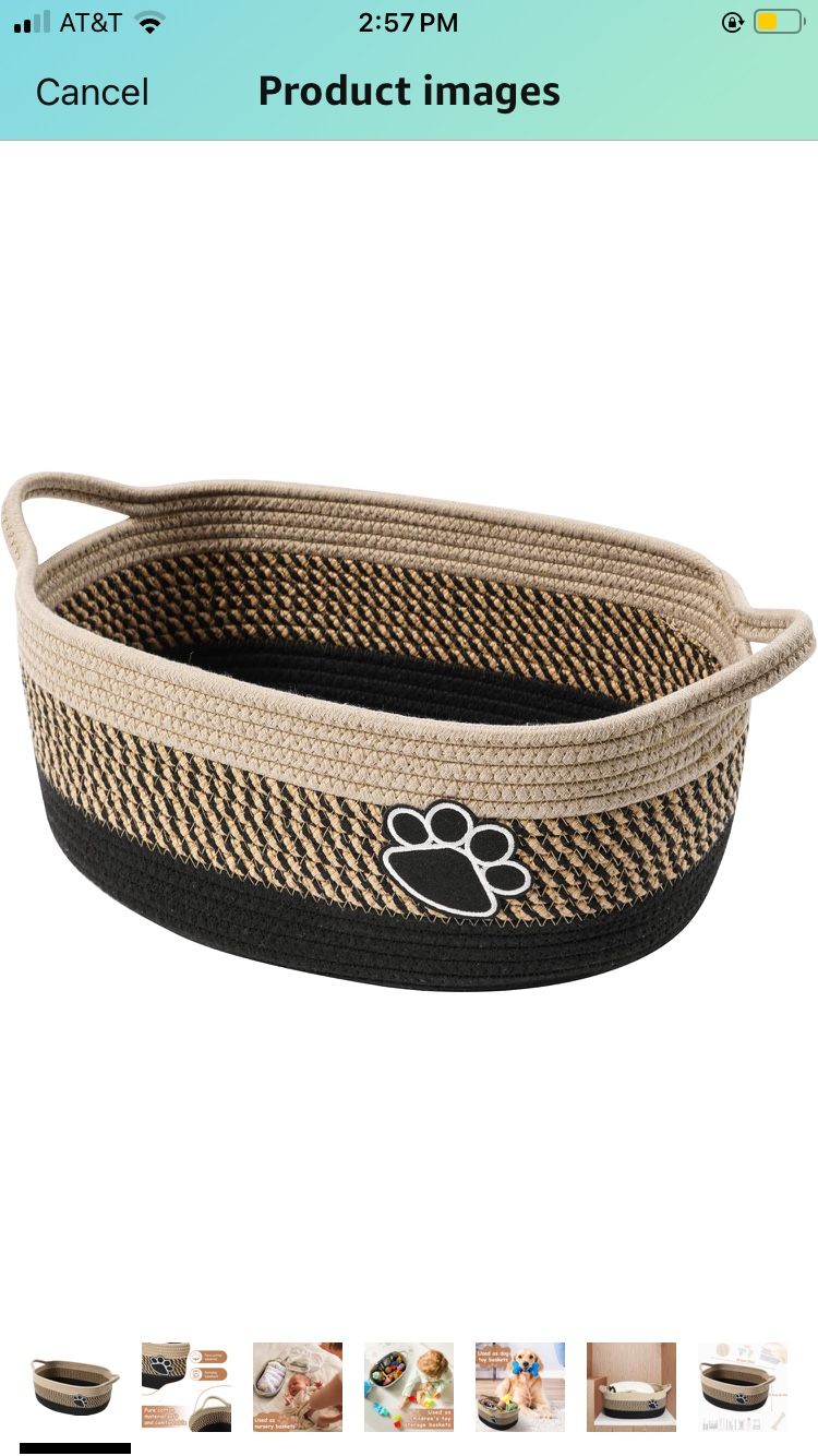Small Woven Baskets for Organizing Rope Storage Basket with Handle
