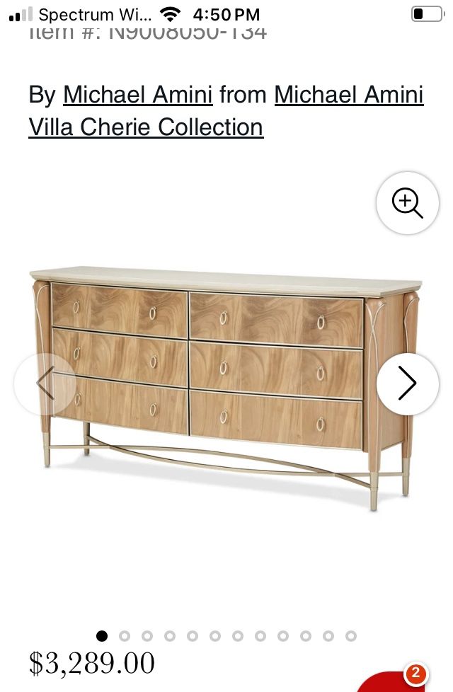 Villa Cherie - Michael Amini 6 Drawer Dresser