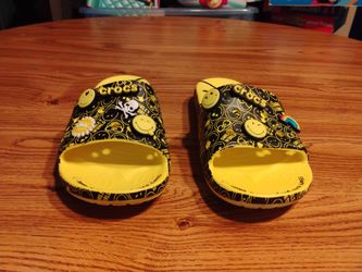 Crocs Smiley World Slide Sandals (Size 9 Women)